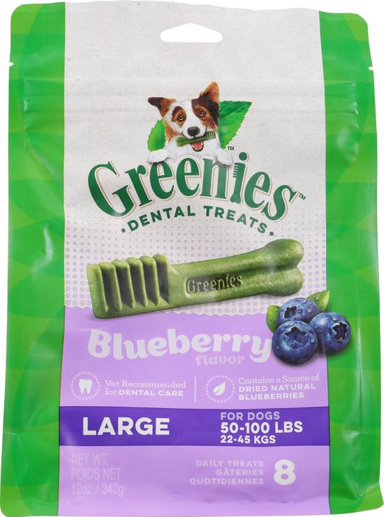 Greenies Large Blueberry Flavor Dental Treats (8 ct)