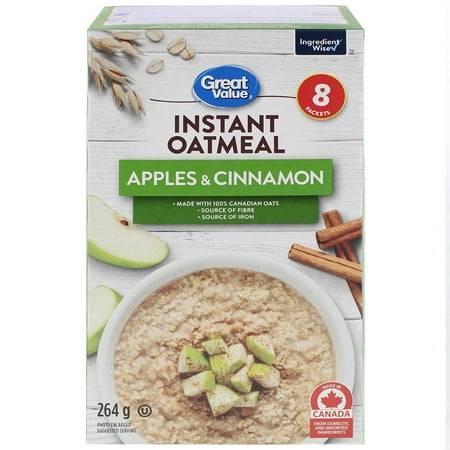 Great Value Apples & Cinnamon Instant Oatmeal