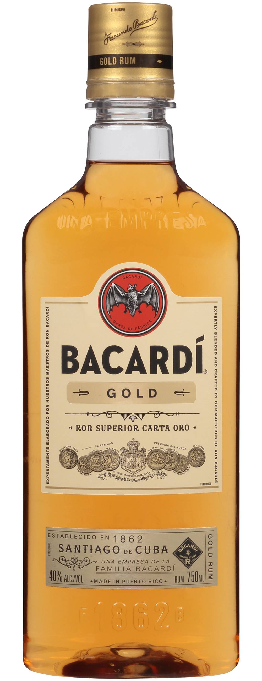 Bacardí Gold Rum, 1862 (750 ml)