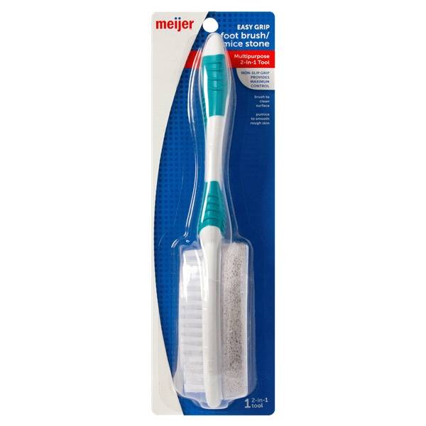 Meijer Easy Grip Foot Brush and Pumice Stone (1 ct)