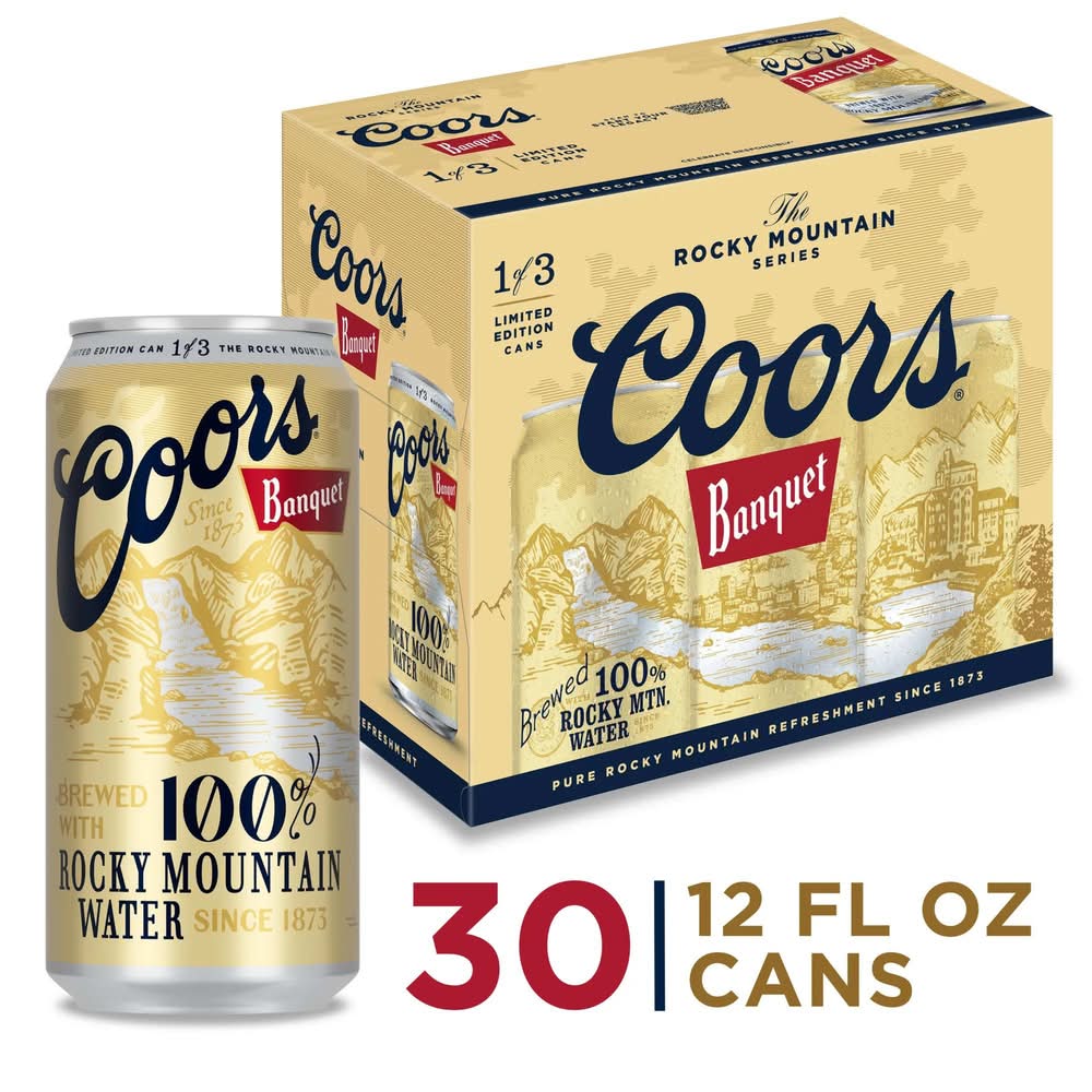 Coors Banquet American Lager Beer (30 x 12 fl oz)