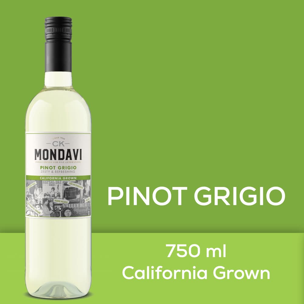 CK Mondavi California Pinot Grigio, 2020 (25.36 fl oz)