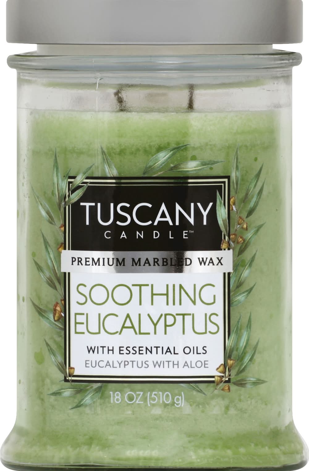 Tuscany Candle Soothing Marbled Wax, Eucalyptus-Mint-Aloe (18 oz)