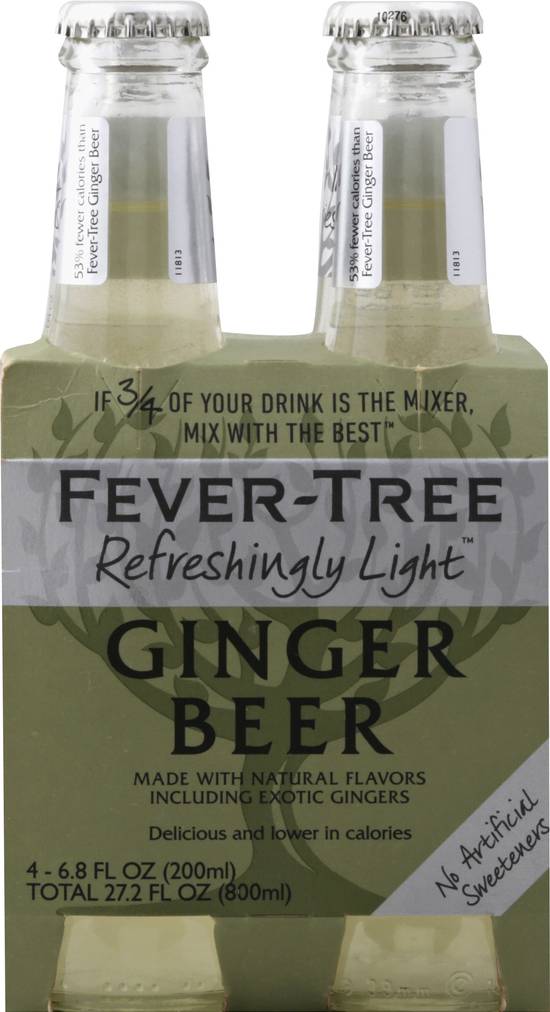 Fever-Tree Naturally Light Ginger Beer (4 pack, 6.8 fl oz)