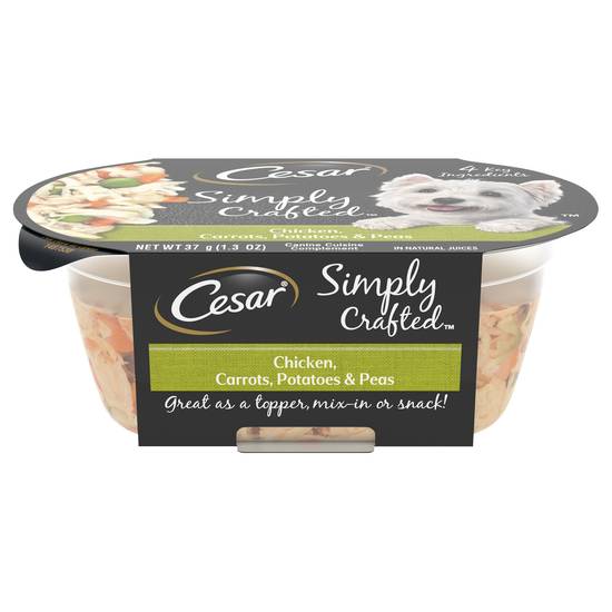 Cesar Simply Crafted Chicken Carrots Potatoes & Peas Dog Food