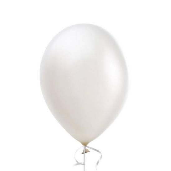 Uninflated 1ct, 12in, White Pearl Balloon