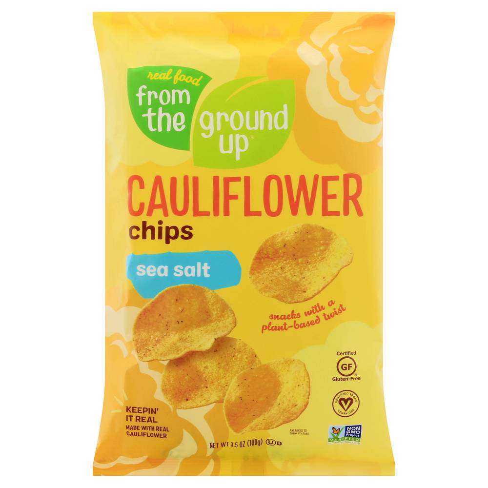 From The Ground Up Vegan Sea Salt Cauliflower Chips Gluten Free (3.5 oz)