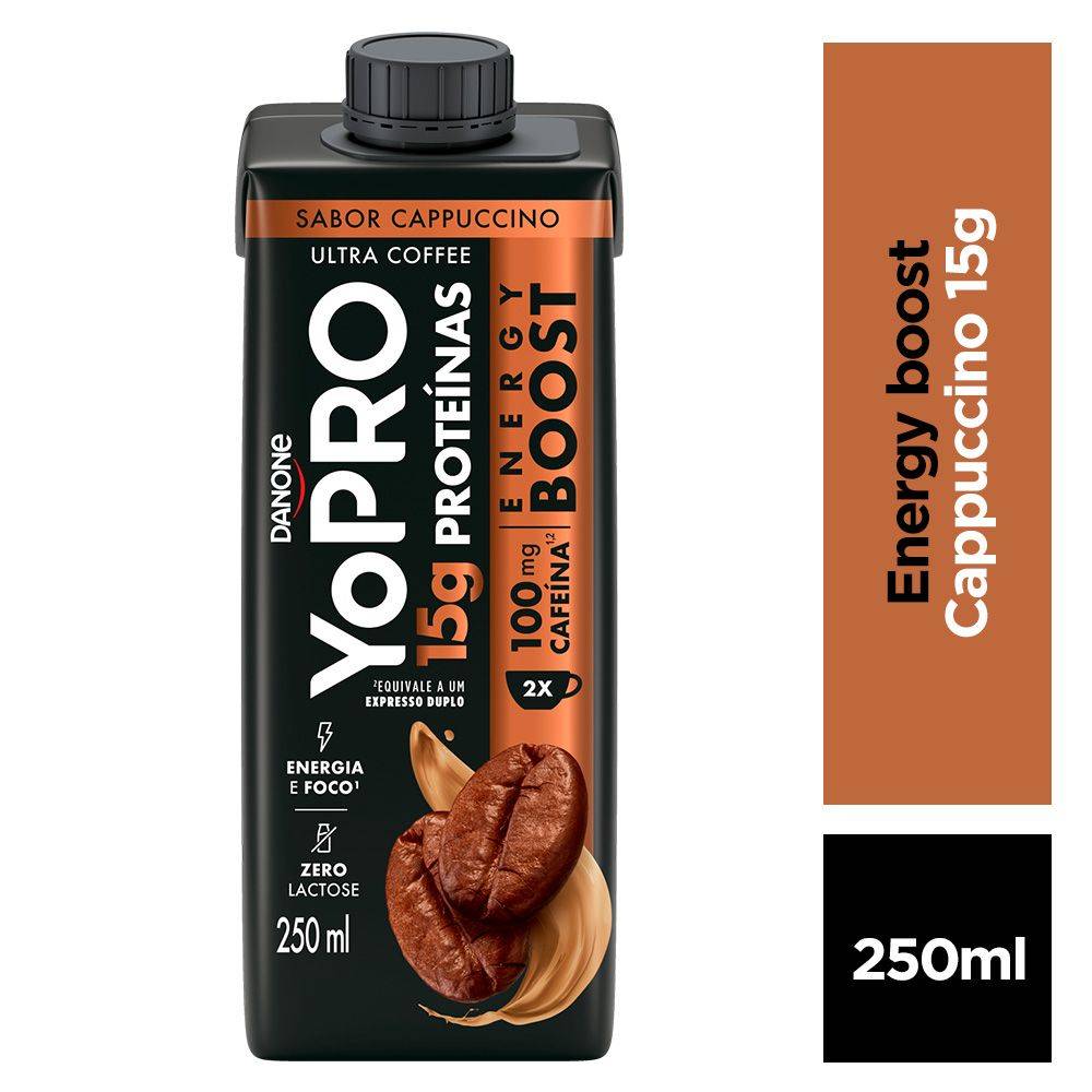 YoPro Bebida láctea uht sabor cappuccino energy boost (250 mL)