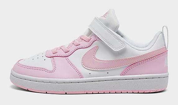 Nike Court Borough Low Recraft Stretch Lace Casual Shoes, Female, 3.0, White-Pink Foam