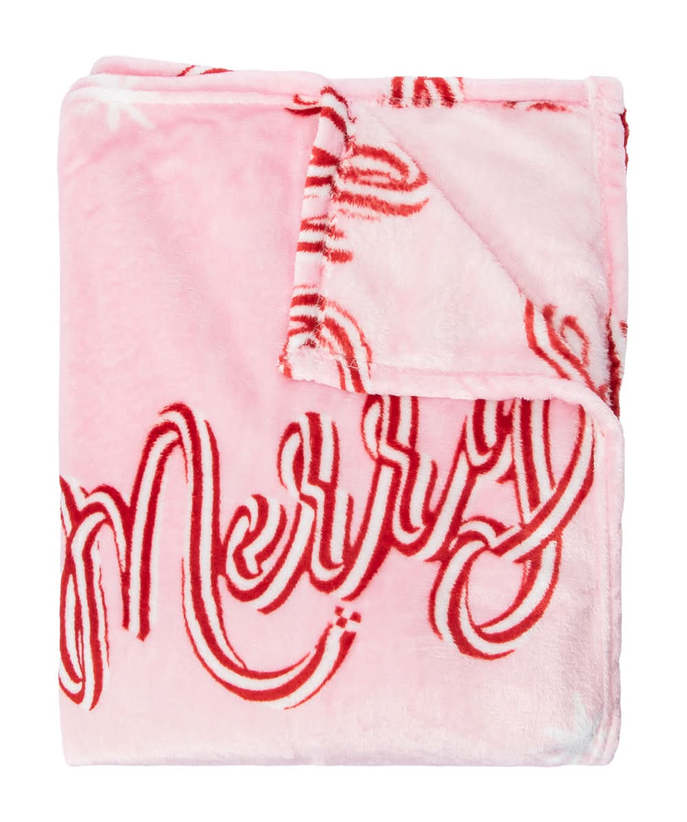 Christmas-Themed Throw 50inx60in Candy Cane