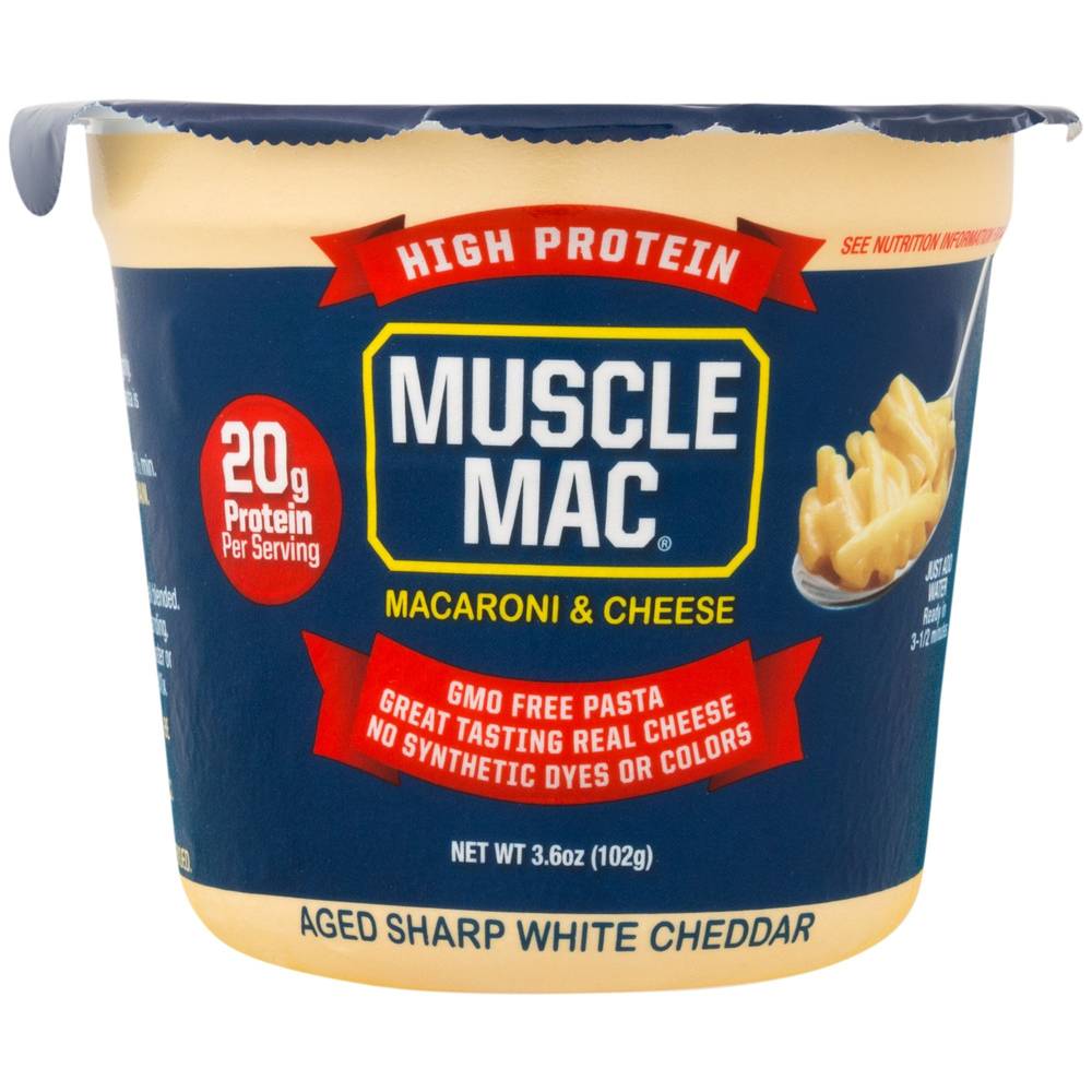 High Protein Macaroni & Cheese - Aged Sharp Cheddar (Single Serving)