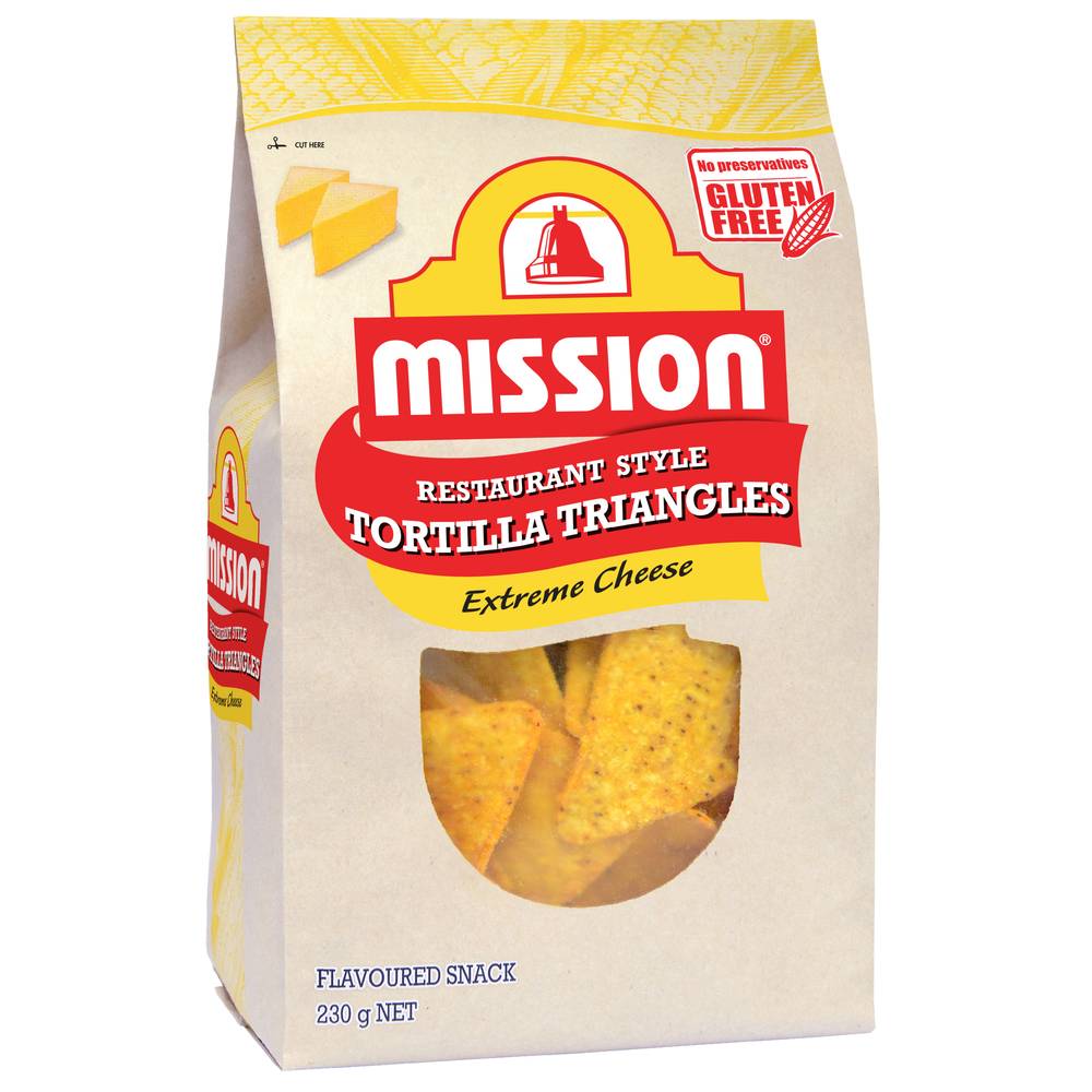 Mission Tortilla Triangles Chips, Extreme Cheese (230g)