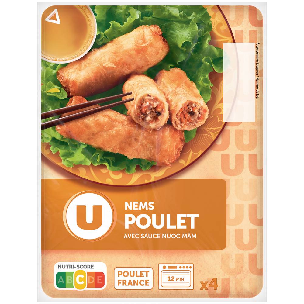 Les Produits U - Nems au poulet et sauce nuoc mâm (4)