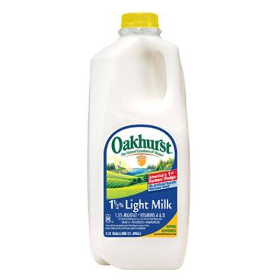 Oakhurst 1.5% Lowfat Light Milk - 0.5 Gallon