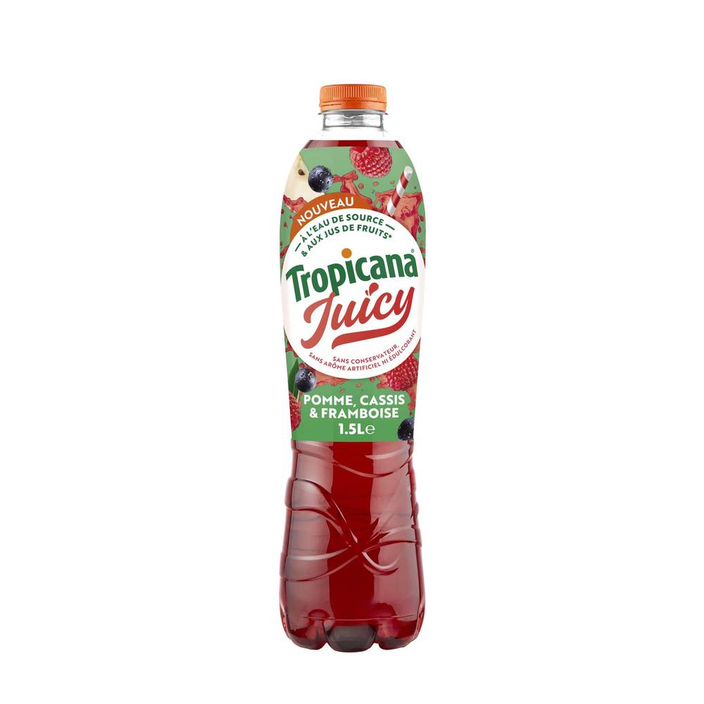 Tropicana - Boisson aux jus de fruits, pomme-cassis-framboise (1,5L)