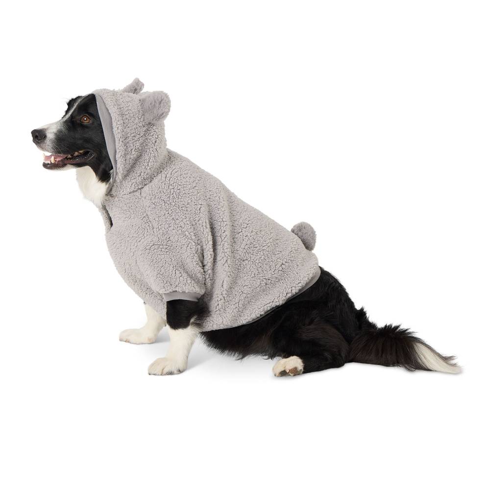 Top Paw Gray Character Sherpa Hoodie (Color: Grey, Size: X Large)