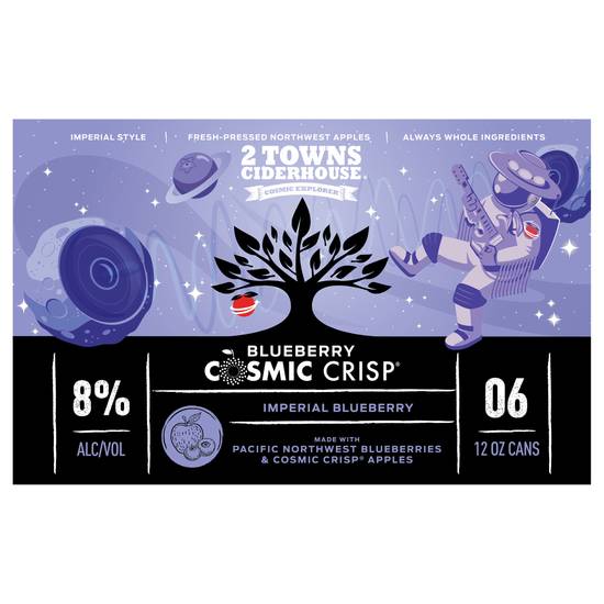 2 Towns Ciderhouse Blueberry Cosmic Crisp (72 oz)