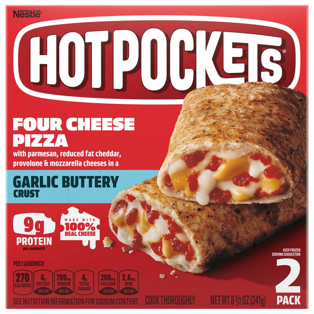 Hot Pockets Four Cheese Pizza (garlic buttery crust) (2 ct)