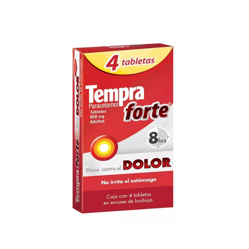 Tempra · Paracetamol tabletas 650 mg (4 un) (4 un)