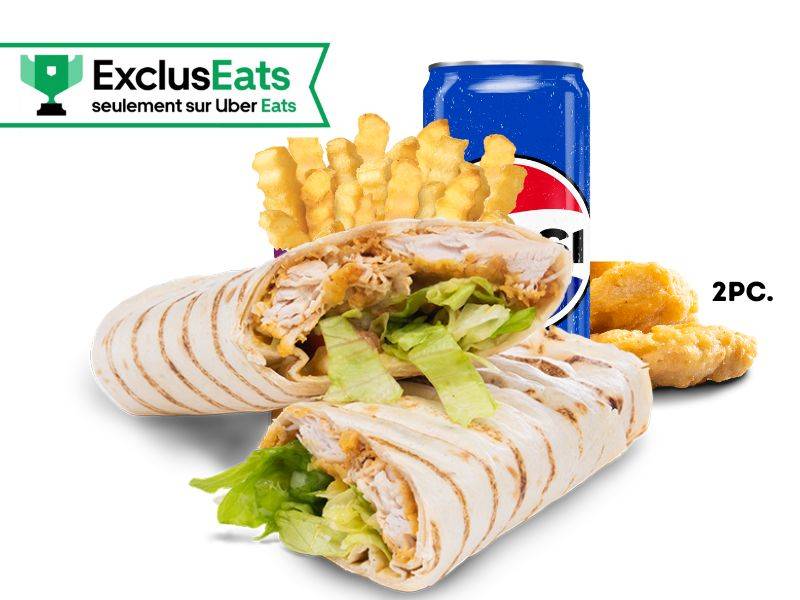 Finest chicken wrap + 2 Nuggets Menu