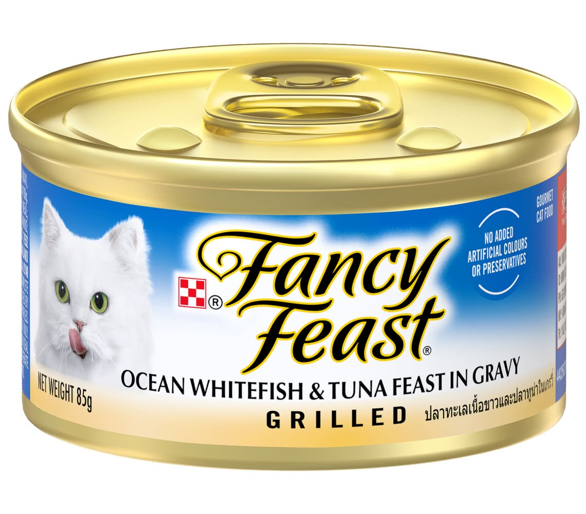 Purina Fancy Feast Grilled Ocean Whitefish & Tuna Feast in Gravy Wet Cat Food (85g)