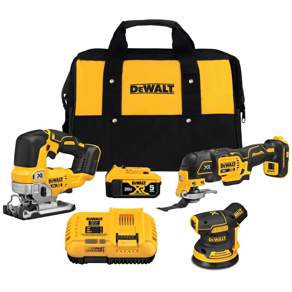 Dewalt 20V Max Xr Cordless Brushless 3 Tool Combo Kit