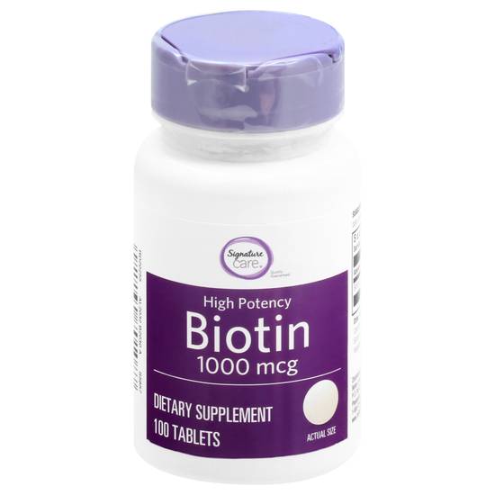Signature Care High Potency Biotin 1000 Mcg (100 ct)