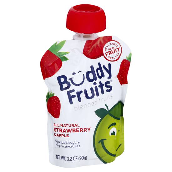 Buddy Fruits Strawberry & Apple Blended Fruits Pouch (3.2 oz)
