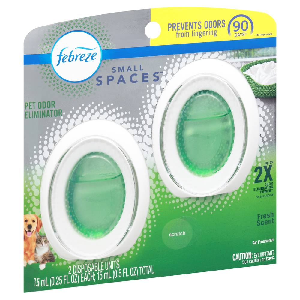 Febreze Small Spaces Fresh Scent Pet Odor Eliminator (0.5 oz, 2 ct)