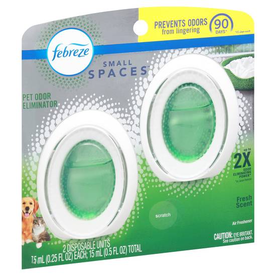 Febreze Small Spaces Fresh Scent Pet Odor Eliminator (2 x 7.5 ml)