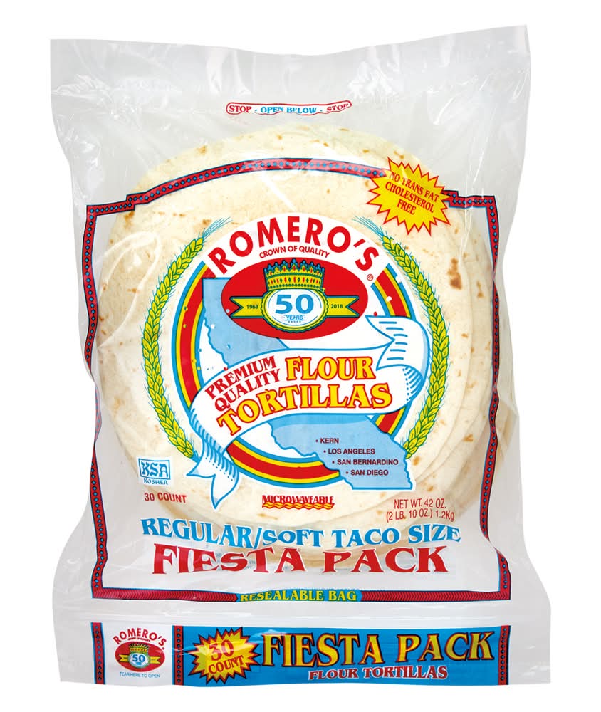 Romero's Soft Taco Flour Tortillas (42 oz, 30 ct)