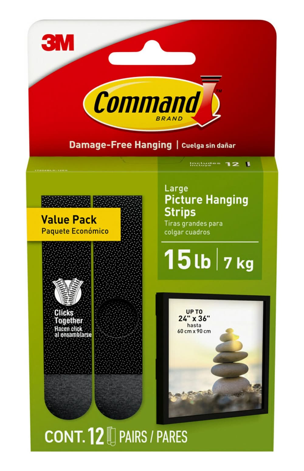 Command Foam 16-lb Capacity Damage-free picture hanger 12 - Pack