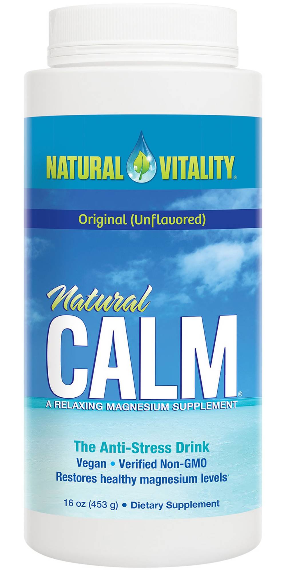Natural Calm Original Magnesium Supplement Powder (16 oz)