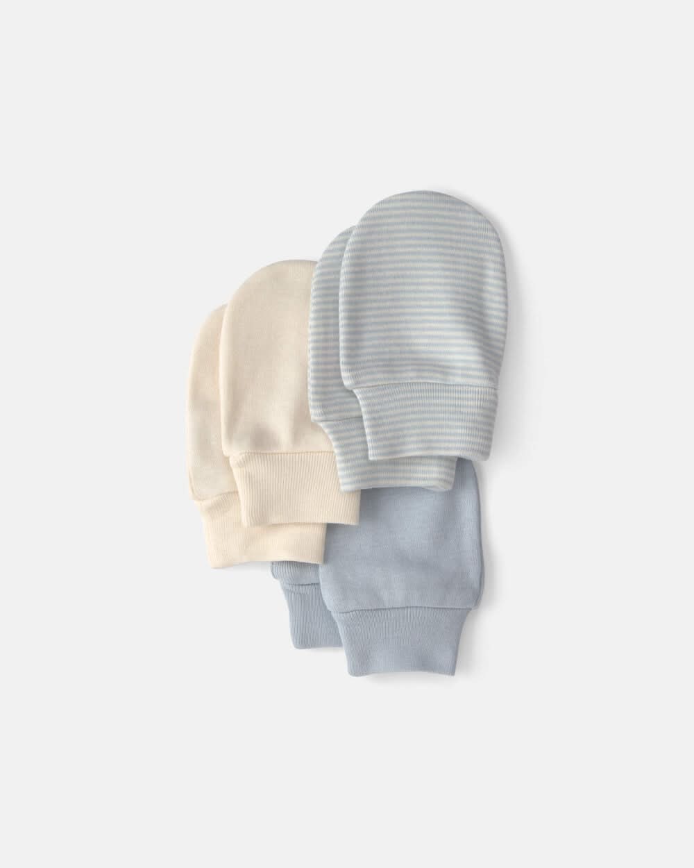 Carter's Baby Mitts, 0-3M, Blue/Ivory (3 ct)