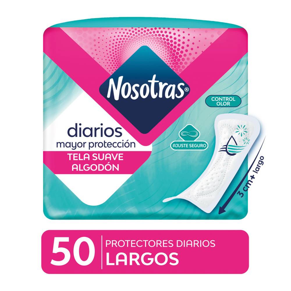 Nosotras · Protectores diarios largos (50 un)