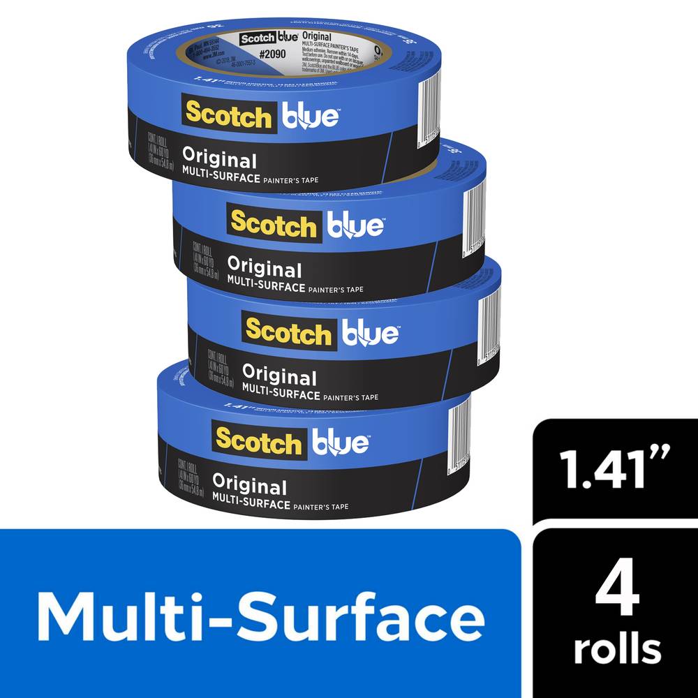 ScotchBlue Original Multi-Surface 2090 4-Pack 1.41-in x 60 Yard(s) Painters Tape | 2090-36EP4