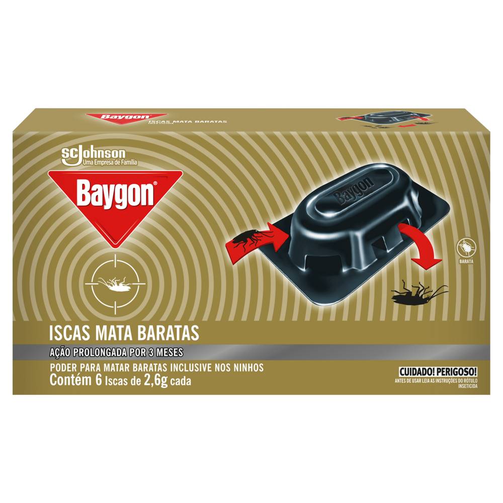 Baygon inseticida iscas mata baratas (6 un)