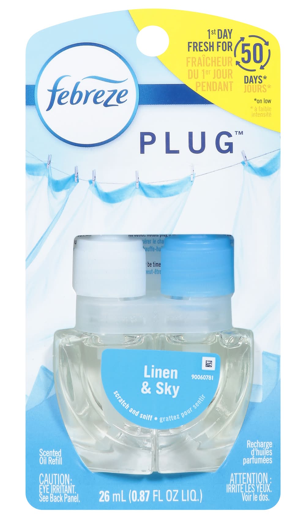 Febreze Plug Linen & Sky Scented Oil Refill (26 ml)