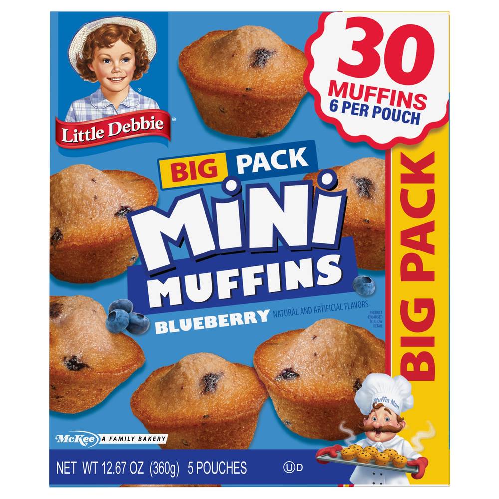 Little Debbie Mini Muffins, Blueberry (12.67 oz, 5 ct)