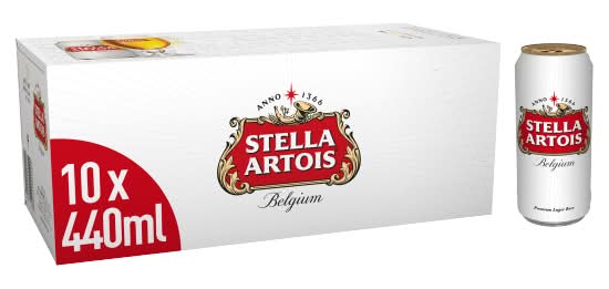 Stella Artois Belgium Lager Beer (10 x 440ml)