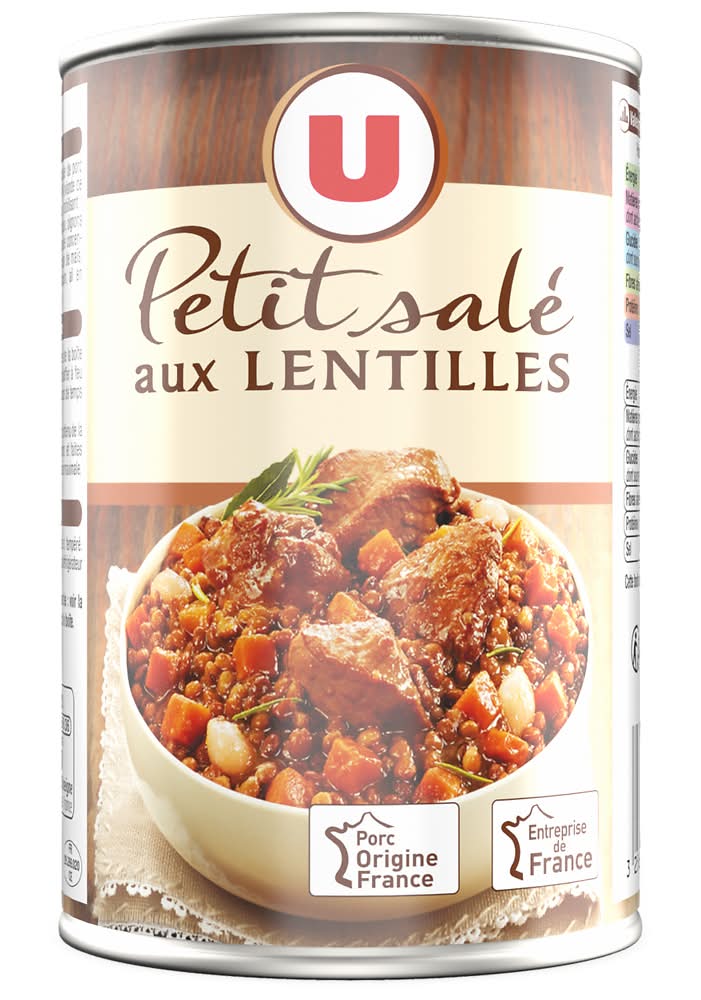 Les Produits U - Petit salé aux lentilles