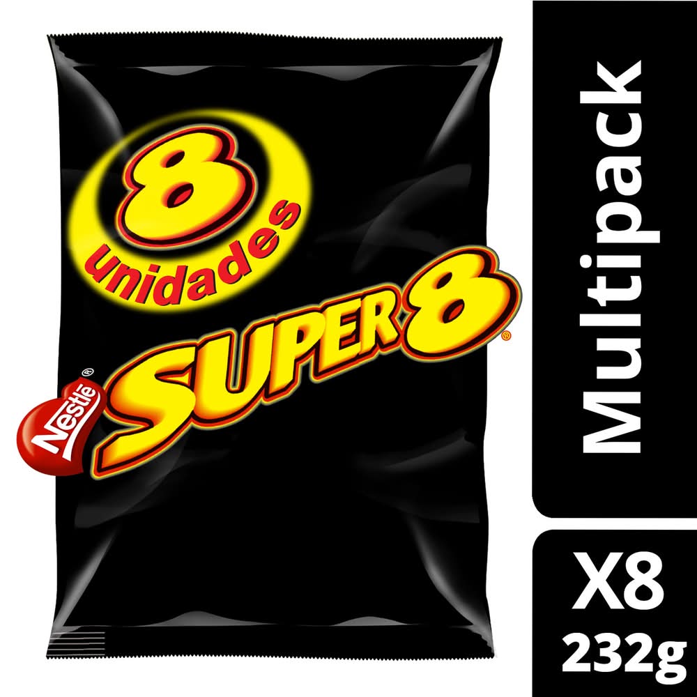 Super 8 · Oblea con cobertura - Chocolate (8 x 29 g)
