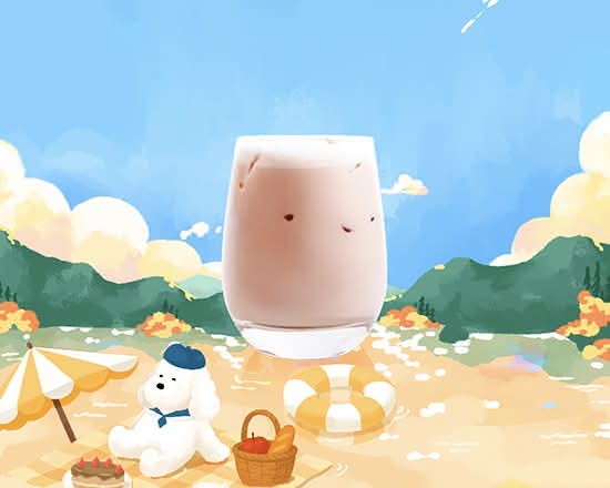 胭脂奶茶 Peach Black Milk Tea