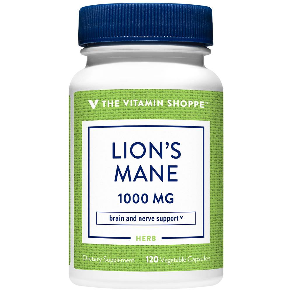 The Vitamin Shoppe Lions Man Herb 1000 mg Dietary Supplement Capsules (120 ct)