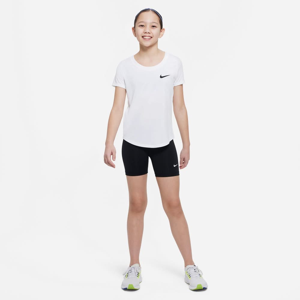 Nike Girls' 5" Pro Shorts (Black, M)
