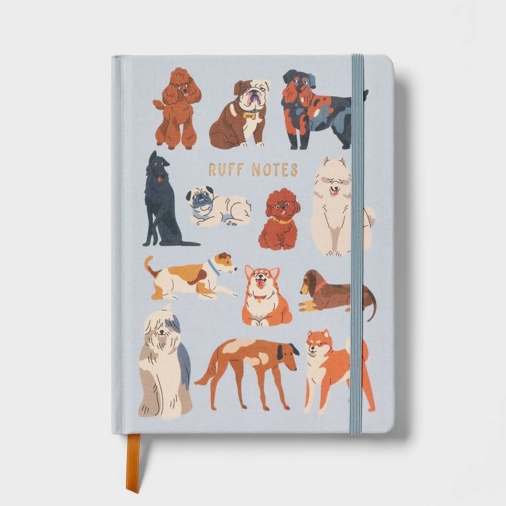 up&up Bound With Elastic Closure Notebooks & Journals Dog, 6x8 in
