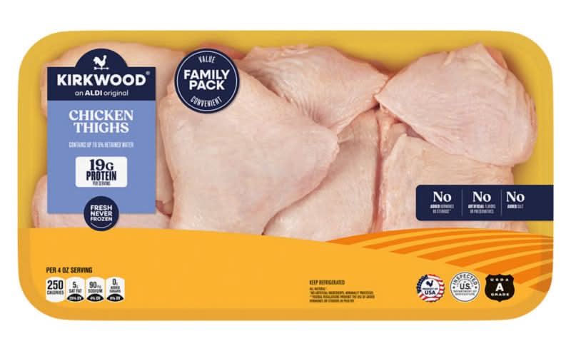 Kirkwood All Natural Bone in Skin on Chicken Thighs Value Family pack