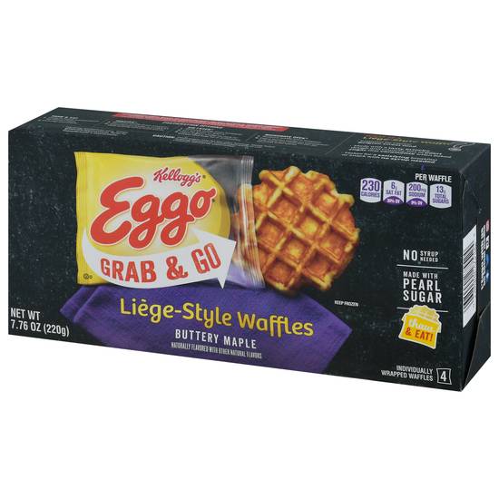 Kellogg's Eggo Grab and Go Liege-Style Waffles (4 ct) (buttery maple)