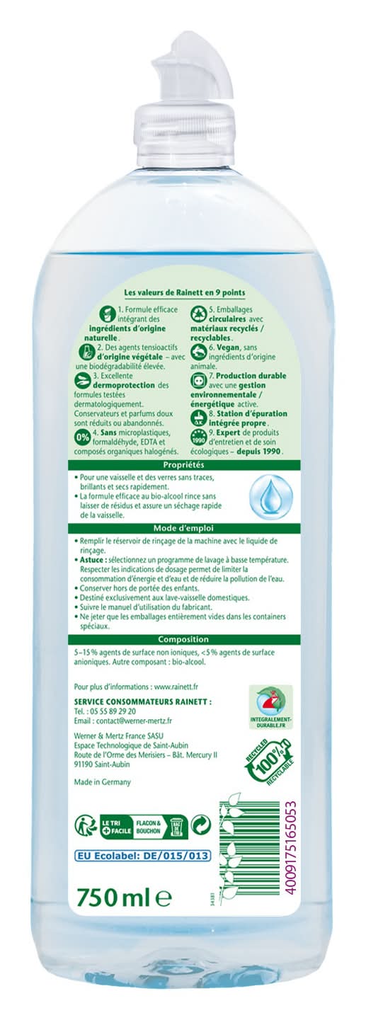 Rainett Liquide de rinçage écologique alcool bio Delivery Near Me | Order  Online