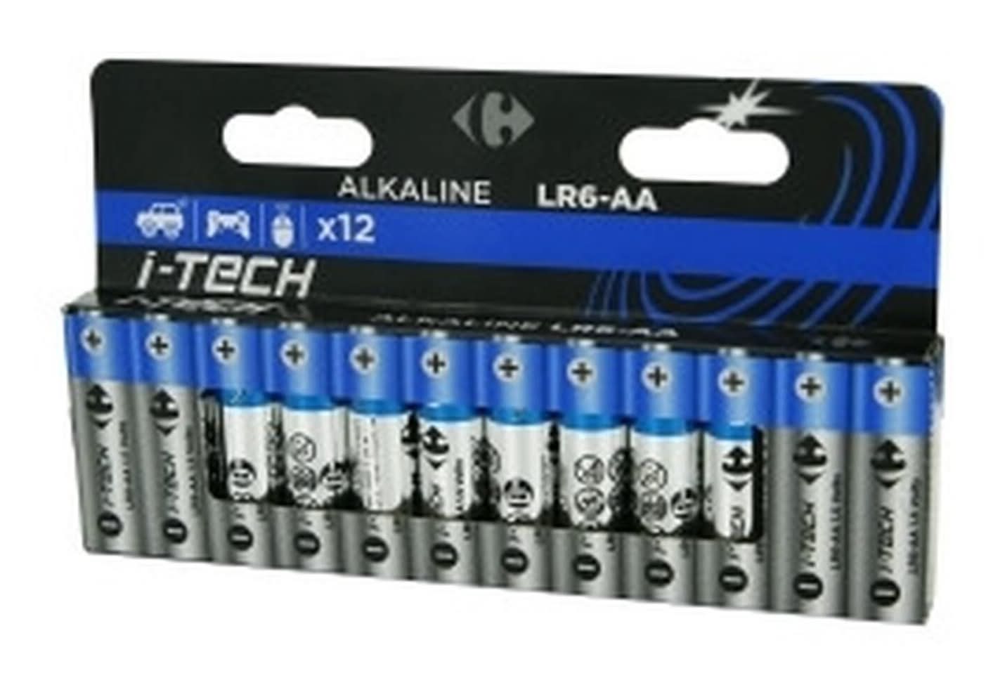 Carrefour - Piles alkaline lr6aa i-tech (12)
